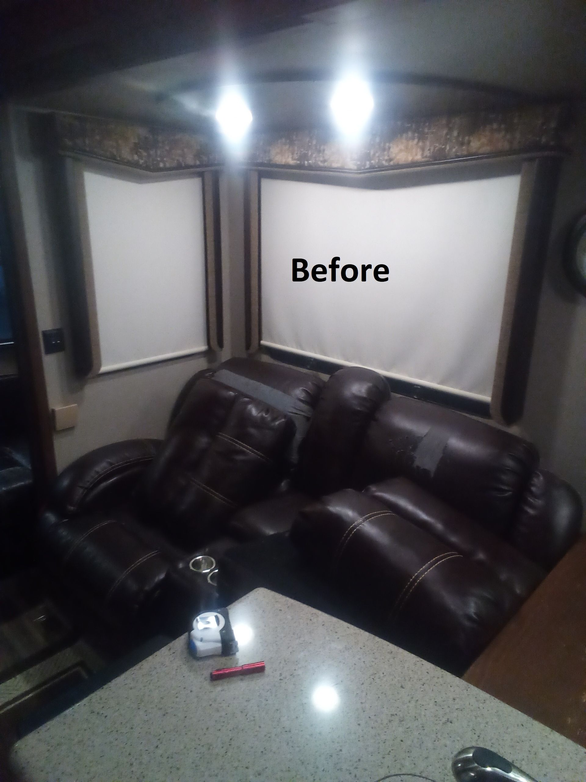 Before Couch Replacement | Union, MO | 3R RV & Horse Trailer