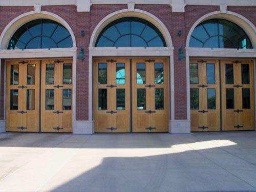 Sectional Doors — Four Glass Panel Door in Clovis, CA
