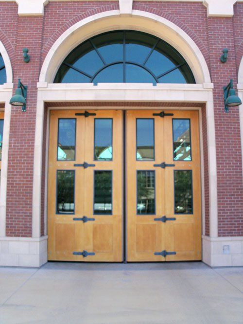 Glass Storefront Doors — Four Panel Double Glass Door in Clovis, CA