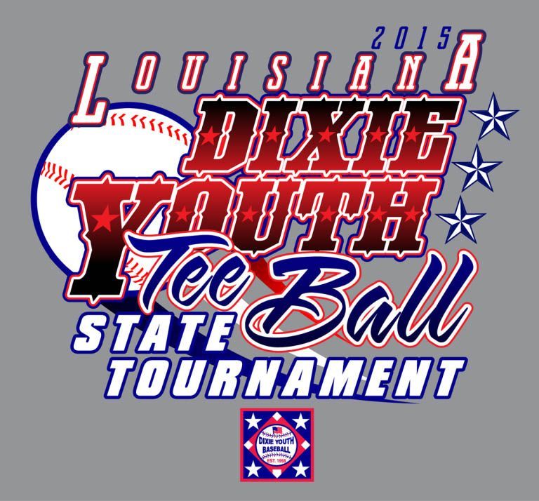 A louisiana dixie youth tee ball tournament logo