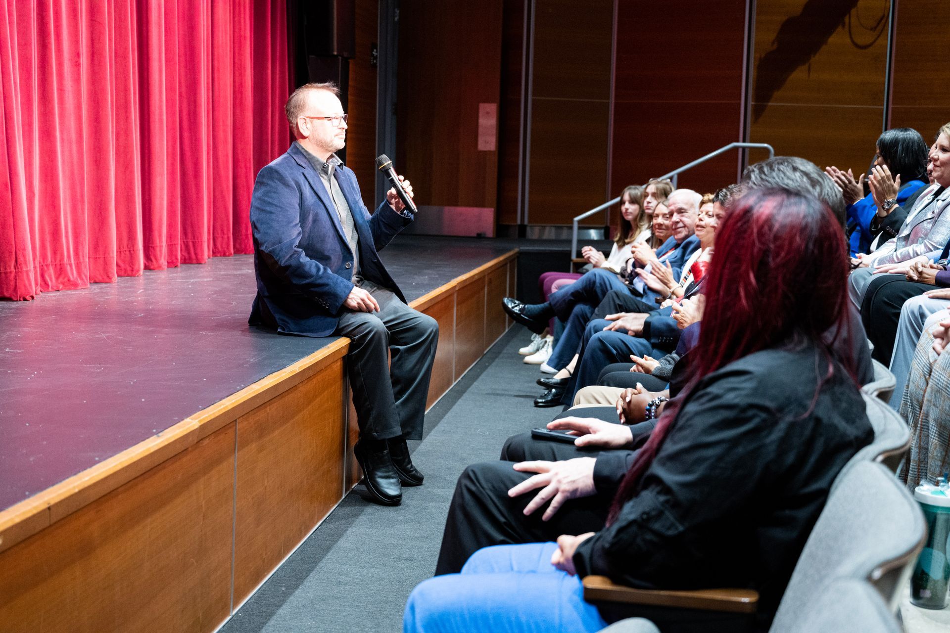 Richard Scully speaking to a group of people about the Chamber of Commerce industry
