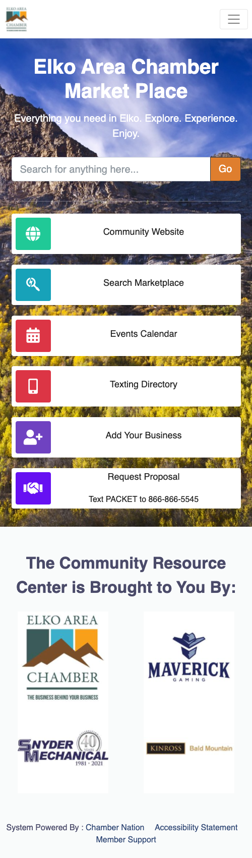 A screenshot of the bike area clearwater market place website.