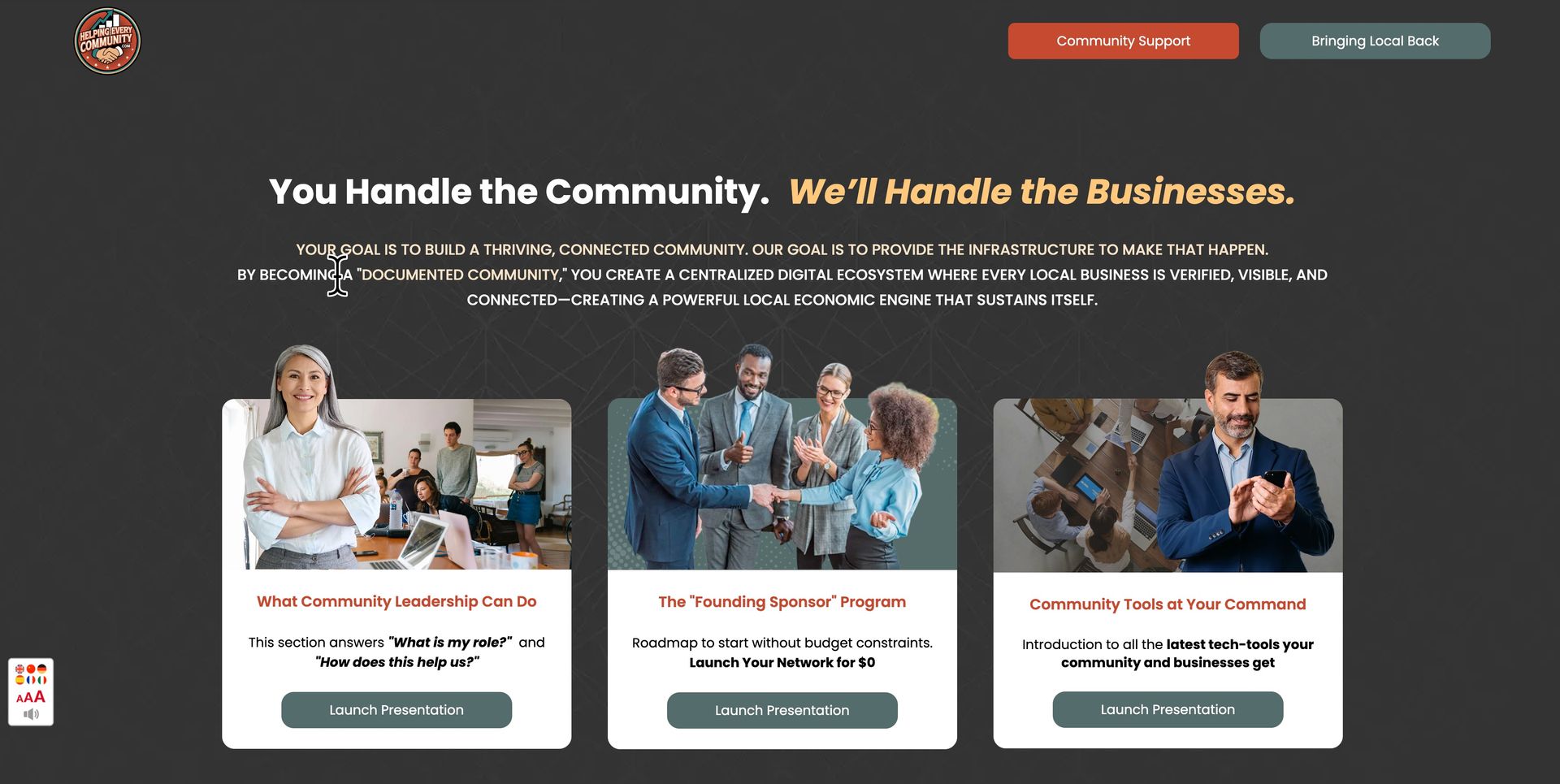 Helping Every Business + Helping Every Community Education Now Live