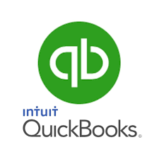 The logo for qb quickbooks is a green circle with a white letter b inside of it.