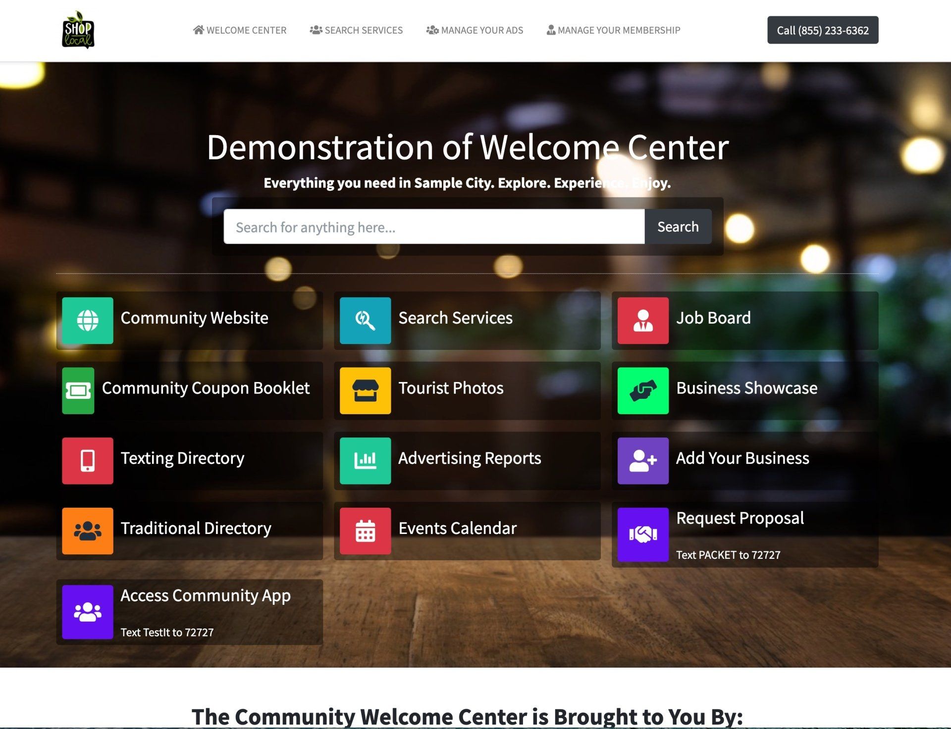 The community welcome center is brought to you by