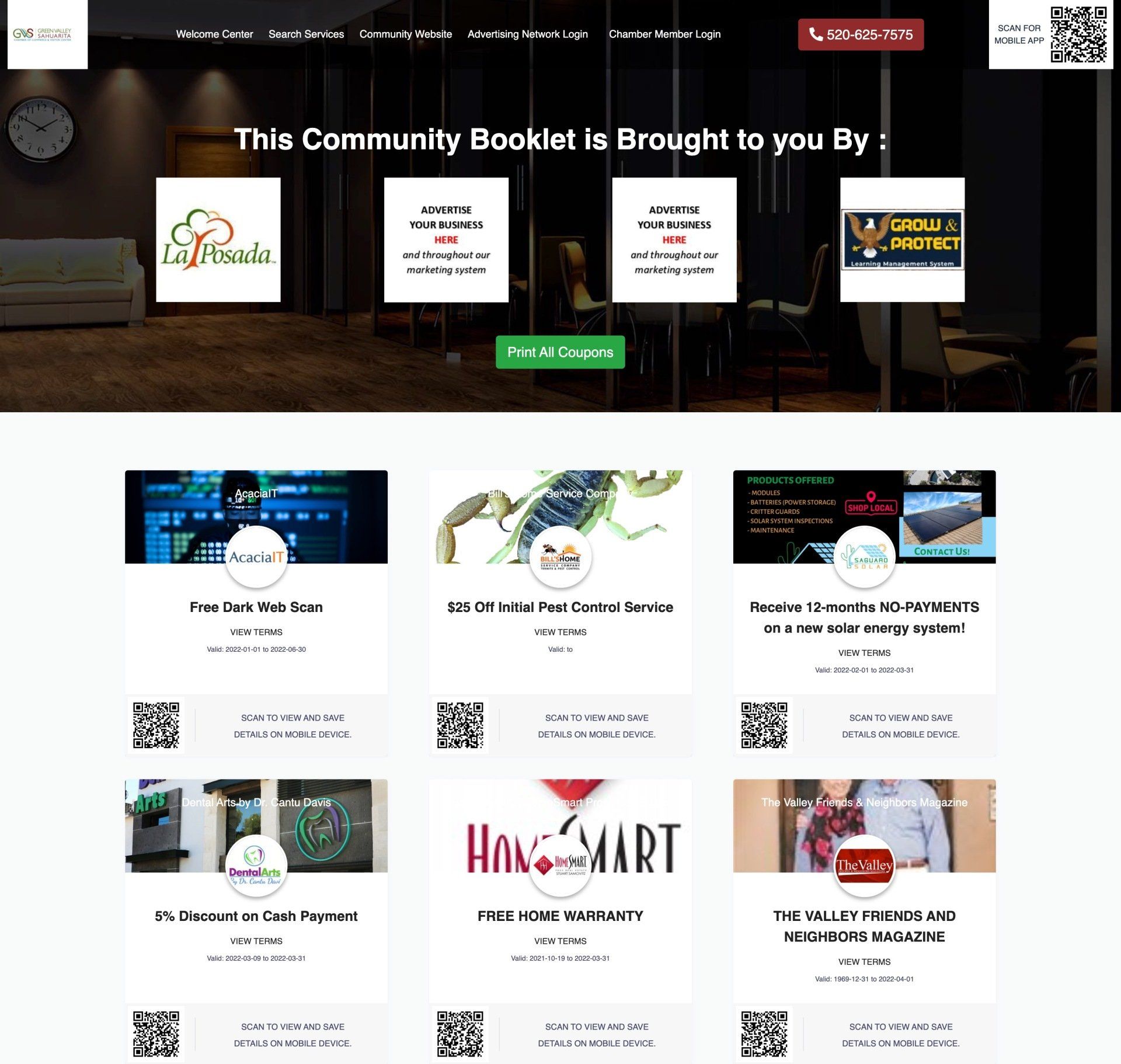 A screenshot of a website that says this community booklet is brought to you by