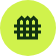 Green circle with a black fence icon.