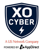 Nextiva logo: blue text with yellow dot above 