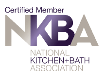 The nkba logo is a certified member of the national kitchen and bath association.