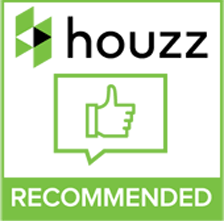 A houzz logo with a thumbs up in a speech bubble