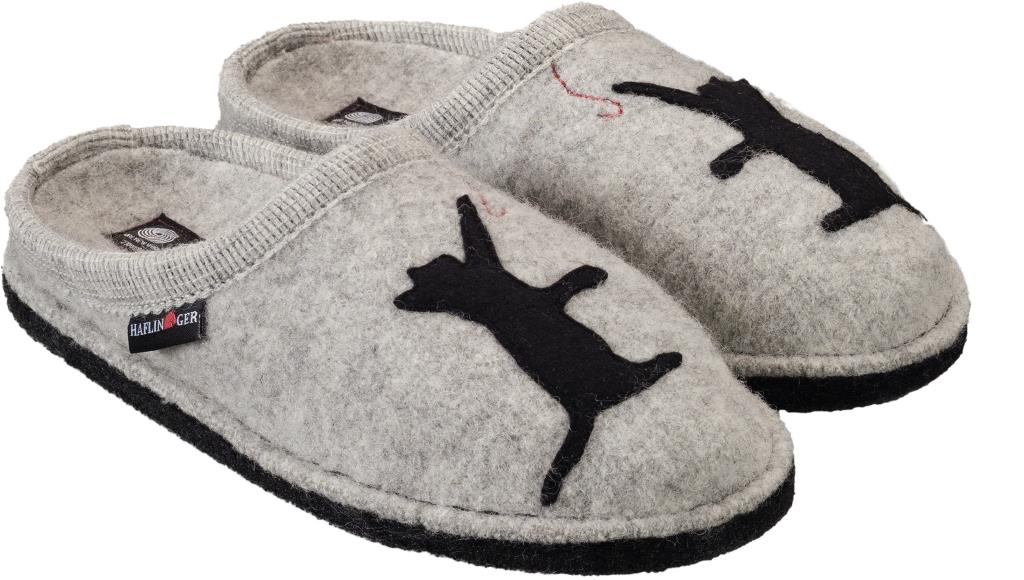 pantofole in lana grigia