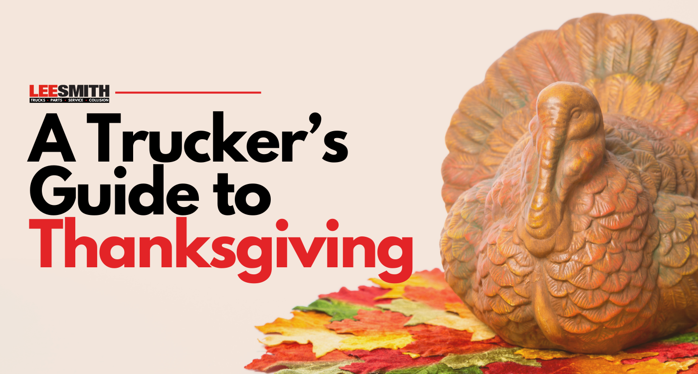 a trucker 's guide to thanksgiving with a turkey and leaves