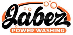 A black and orange logo for a power washing company.