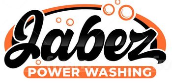 A black and orange logo for a power washing company.