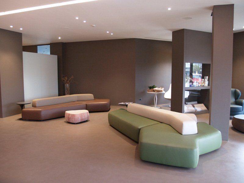 area living con divani in pelle