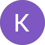 The letter k is in a purple circle on a white background.