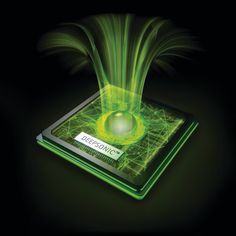 A computer chip that says deepsonic on it