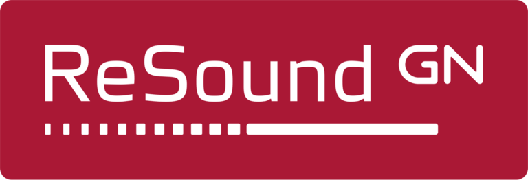 A red sign that says resound gn on it