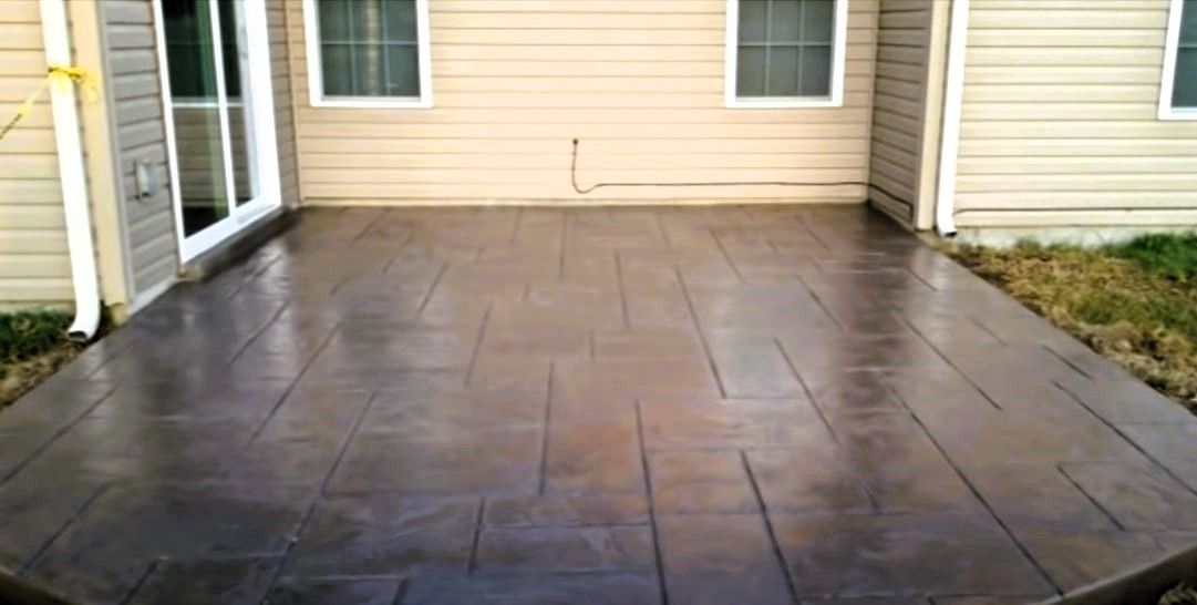 Stamped concrete patio design for outdoor spaces