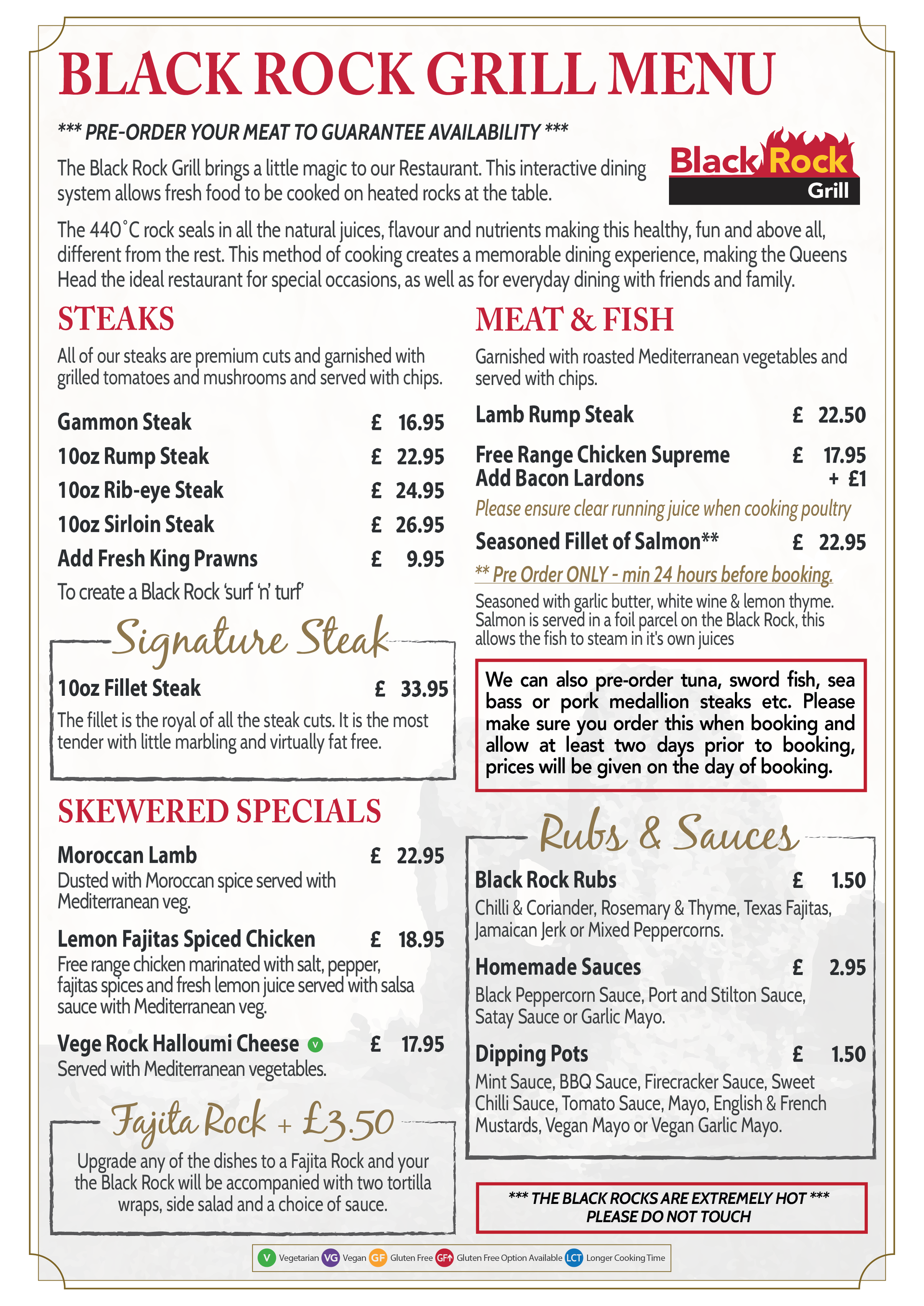 The Queens Head Restaurant Menu - Page3
