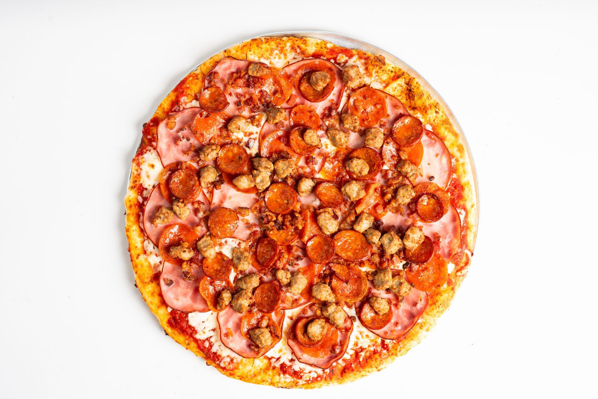 all meat pizza