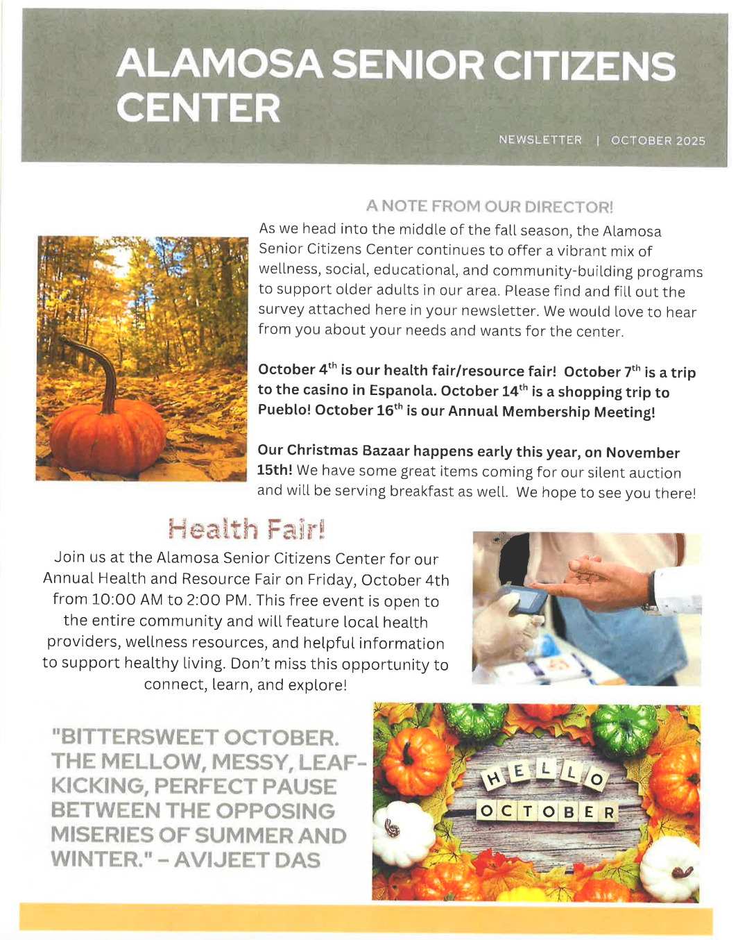 October 2025 Newsletter