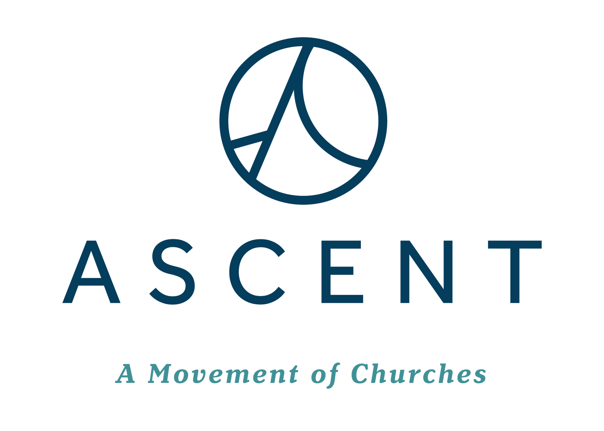 The logo for ascent is a movement of churches.