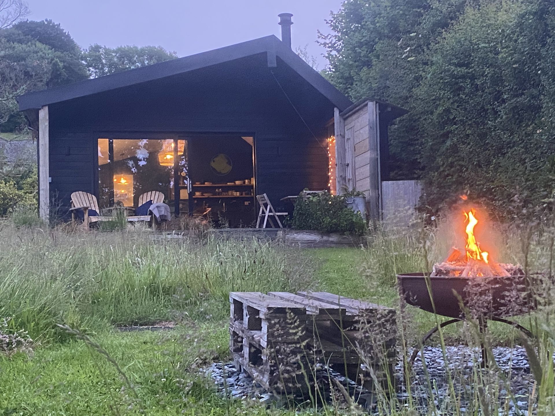 Oak Tree Cabin Fire pit