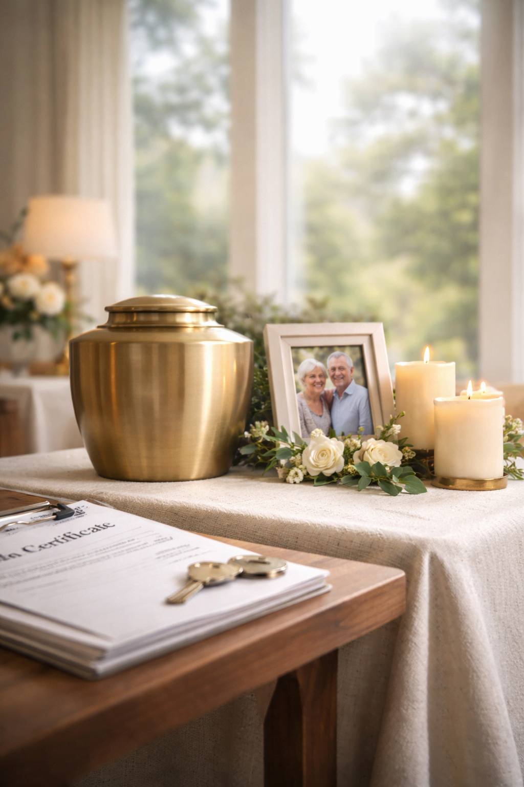 A peaceful memorial setting in Broken Arrow, OK