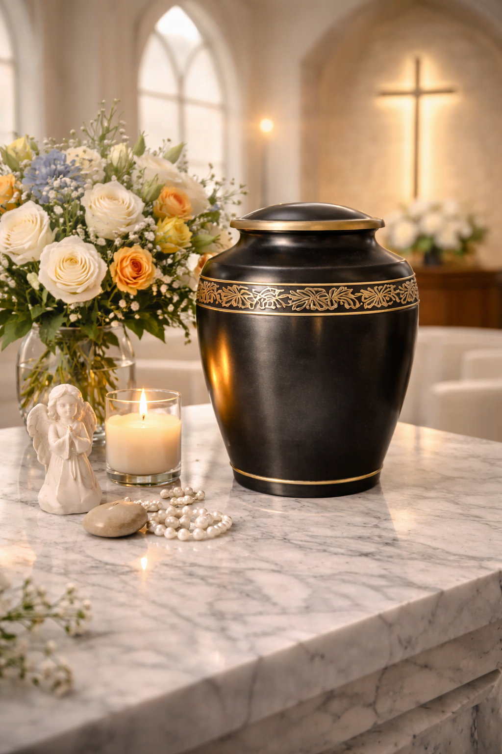 Serene memorial in a peaceful chapel in Tulsa, OK