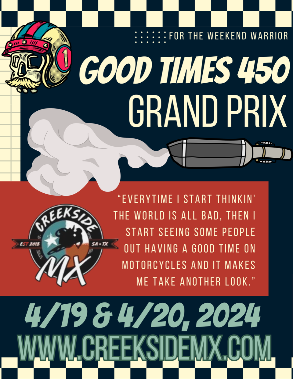 a poster for the good times 450 grand prix