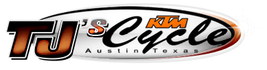 a logo for tj 's cycle in austin texas