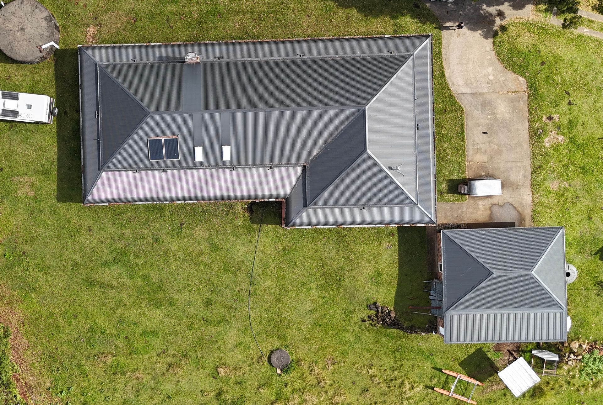 A Birds Eye View Of A House — Richmond River Roofing Pty Ltd in East Ballina, NSW