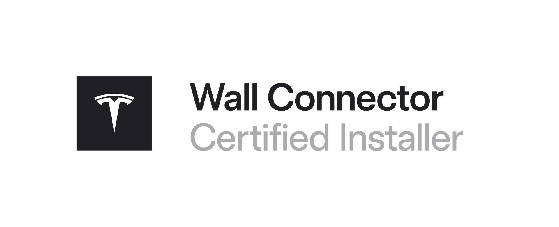 Tesla Wall Connector Certified Installer logo.