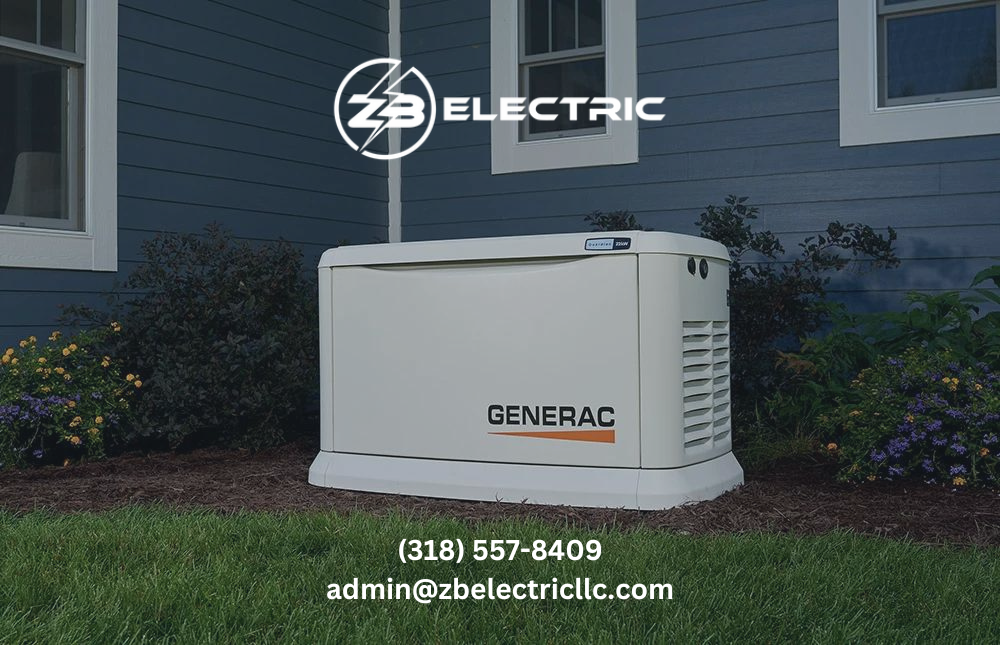 Whole home standby generator installation by ZB Electrical & Generators in Ruston, LA.