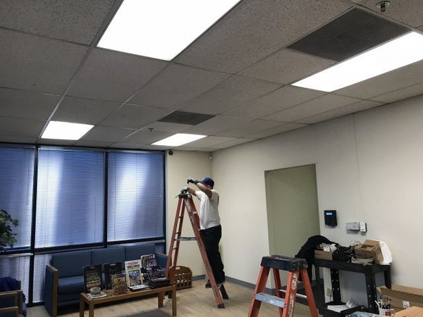 LED retrofit lighting kits— Electrician in the room in Chino Hills, CA