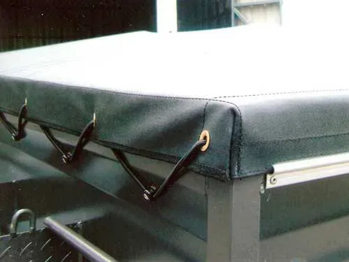 Closer view of trailer with grey cover | Heatherbrae, NSW | All Tarps
