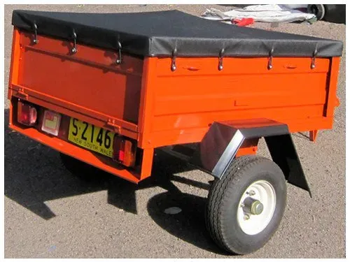 Orange trailer with black cover | Heatherbrae, NSW | All Tarps