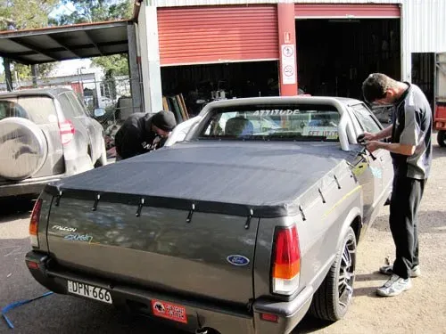 Man installing cover | Heatherbrae, NSW | All Tarps