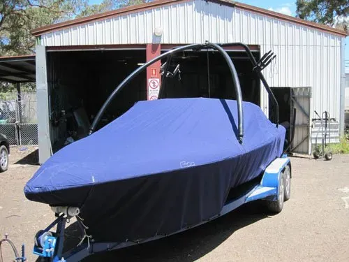 Blue boat covered on a trailer | Heatherbrae, NSW | All Tarps