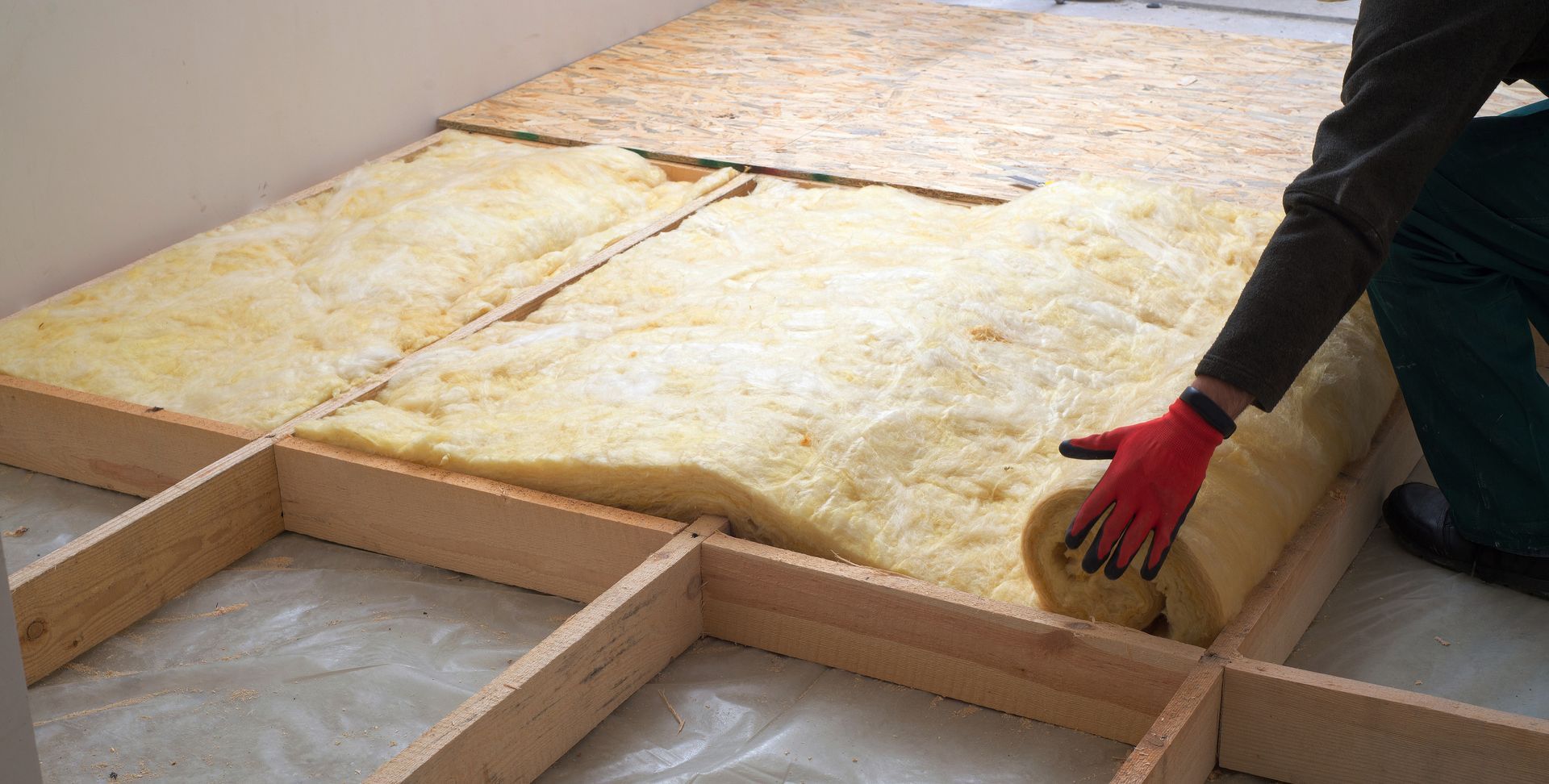 Insulation installed in home
