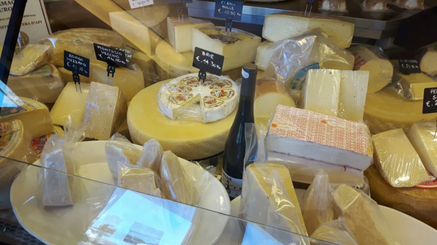 Vendita di formaggi freschi e stagionati