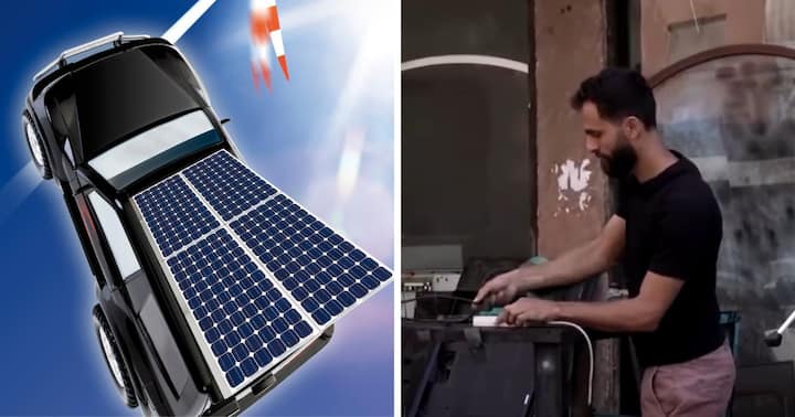 Brilliant Lebanese Repairman Transforms Car to Run on Solar Power