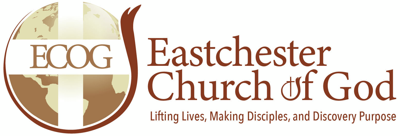 A logo for eastchester church of god lifting lives making disciples and discovery purpose