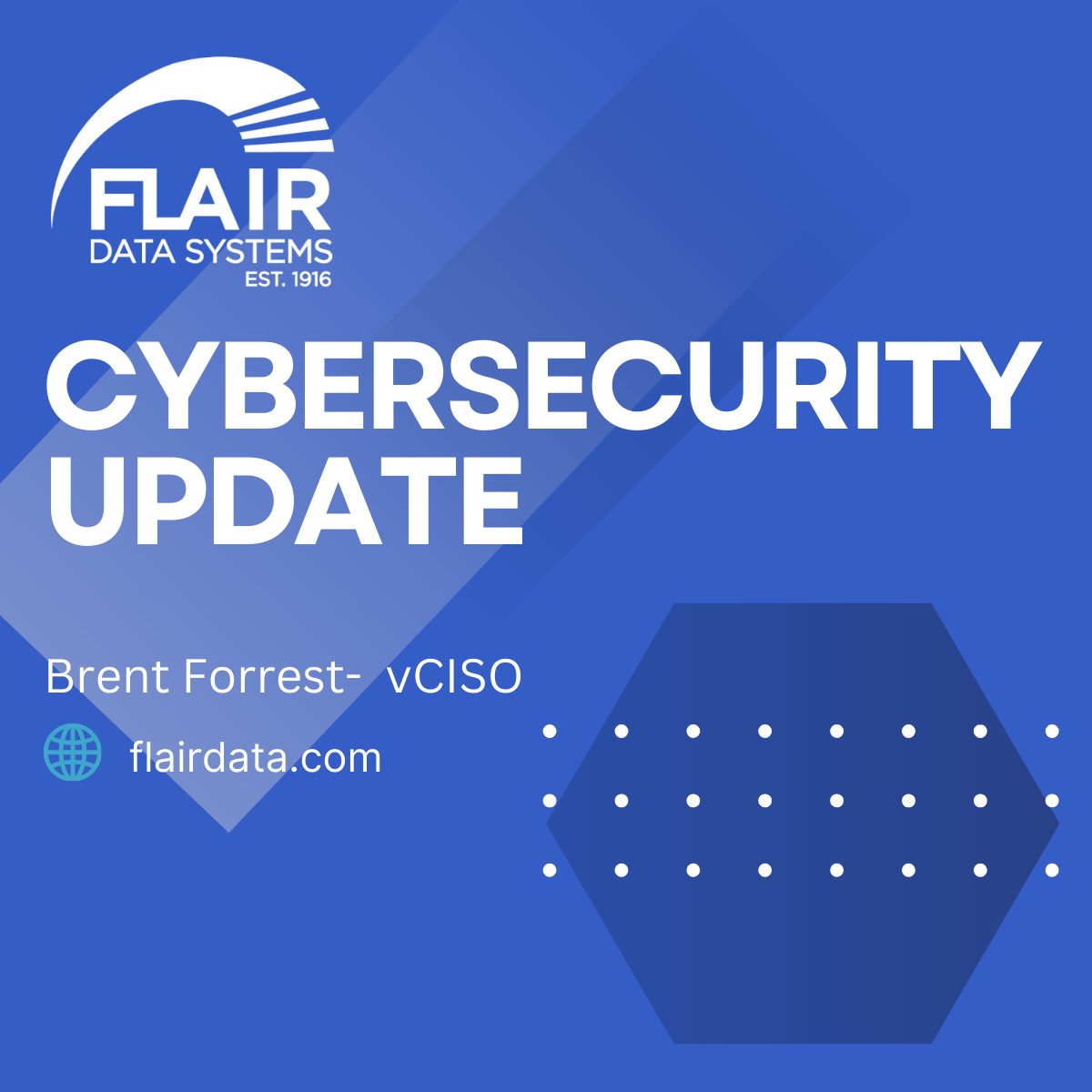 Brent Forrest, vCISO at Flair Data Systems, gives his weekly cybersecurity news update for 5/8/2024