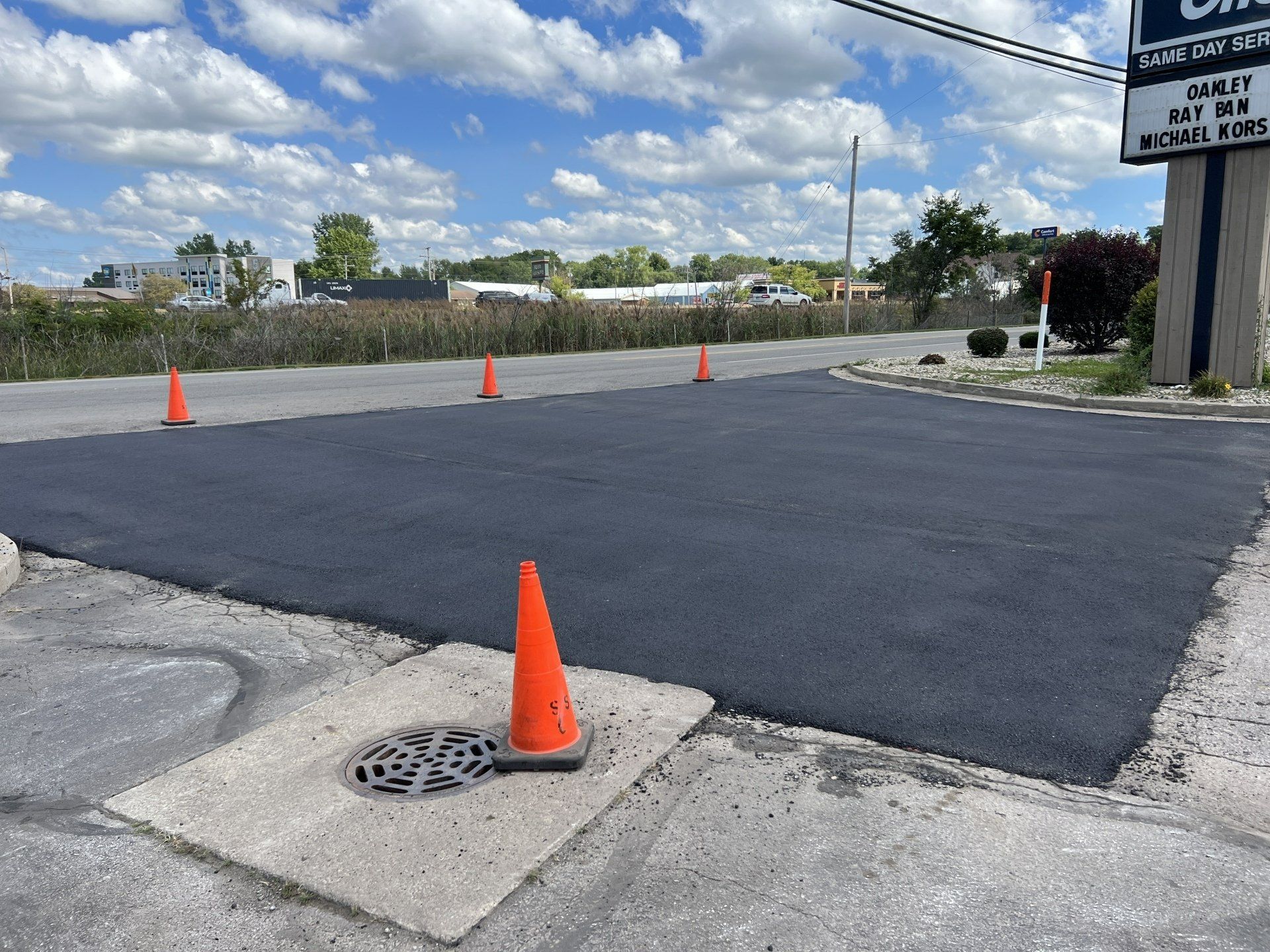 Milled out two inches and replaced two inches of asphalt in Warsaw, IN