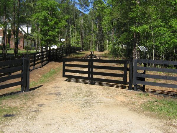 Green Metal Gate and Barrier — North Augusta, SC — Aiken Augusta Fence