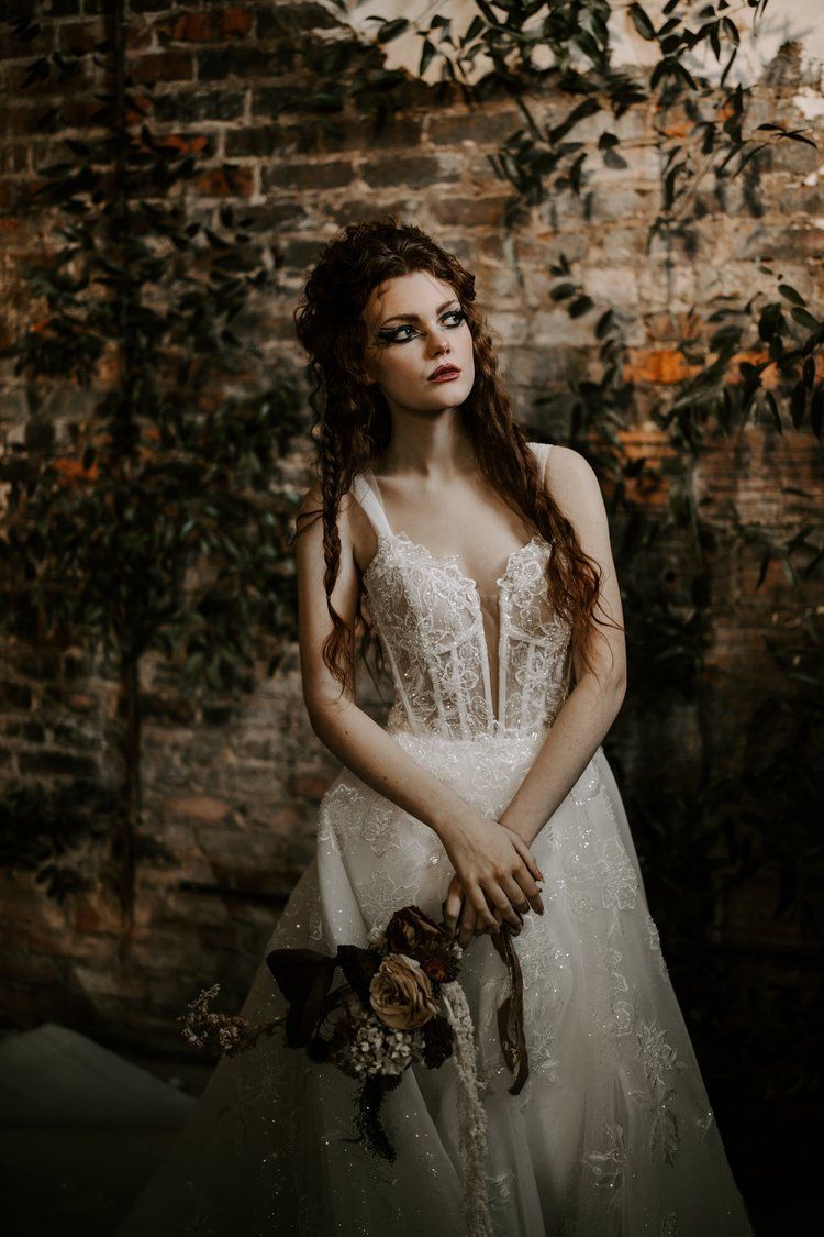 A collection of wedding dresses