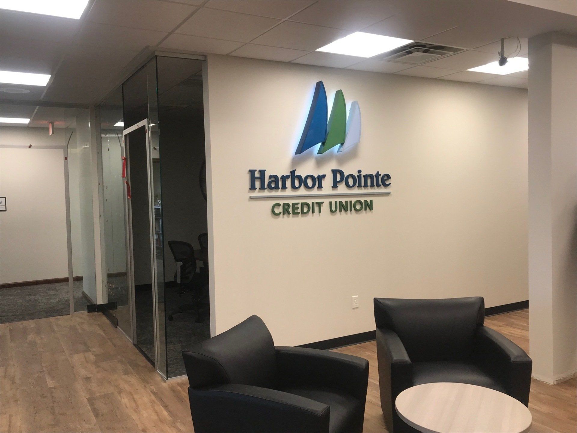 Credit Union Logo with Back Light — Hermantown, MN — Todd Signs