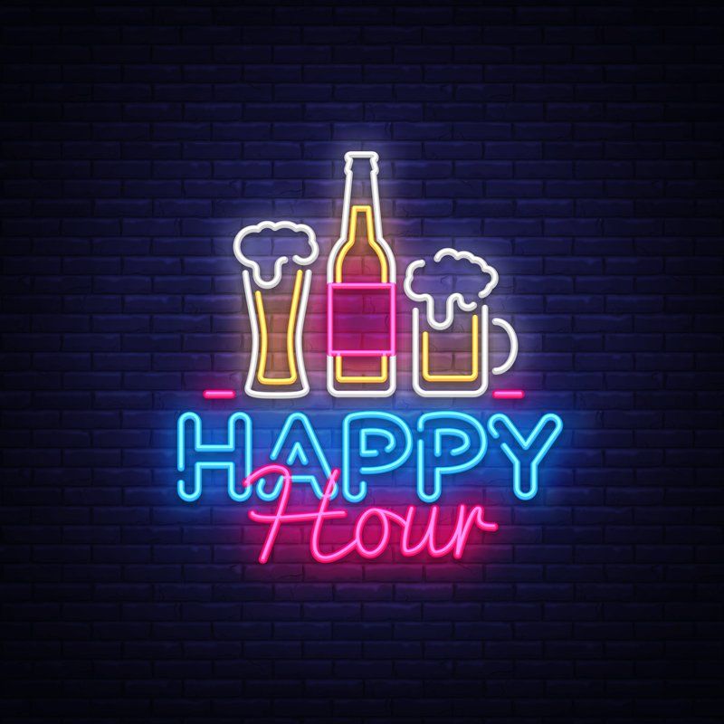 Happy Hour Neon Signage — Duluth, MN — Todd Signs